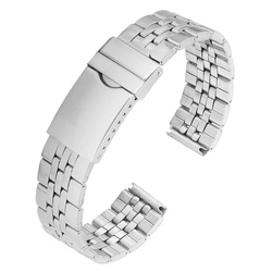 Bransoleta stalowa do zegarka 18 mm STD411.18 srebrna