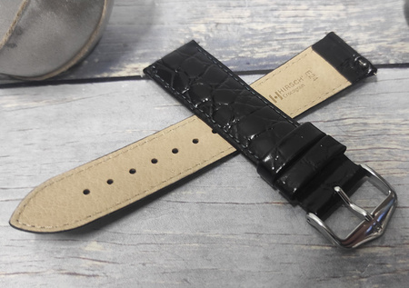Skórzany wodoodporny pasek do zegarka 20 mm HIRSCH Crocograin 12322850-2-20