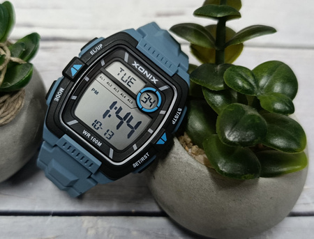 Zegarek Xonix DBI-001 męski elektroniczny niebieski 43 mm
