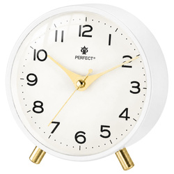 Budzik Perfect BB11007 biały cichy mechanizm
