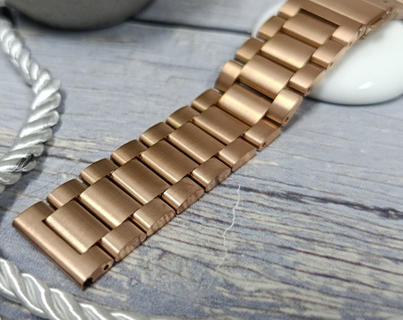 Bransoleta stalowa do zegarka 20 mm Connect M10-20 RG różowe złoto masywna