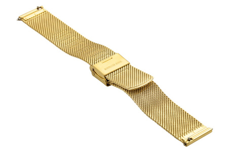 Bransoleta stalowa do zegarka 18 mm Bisset BM-103/18 Gold