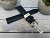Skórzany pasek do zegarka 22 mm Morellato A01X6171237062CR22 granatowy wodoodporny