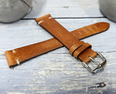 Skórzany wodoodporny pasek do zegarka 20 mm HIRSCH Bagnore 05502070-2-20