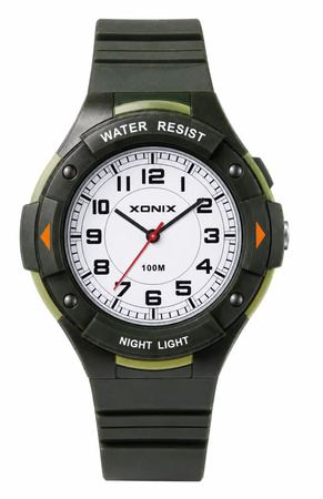 Zegarek Xonix CAU-004A młodzieżowy wskazówkowy zielony 46 mm
