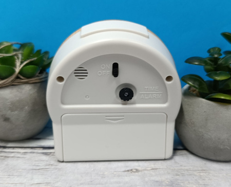 Budzik Seiko QHE210B 8,5 cm jasnobrązowy imitacja drewna