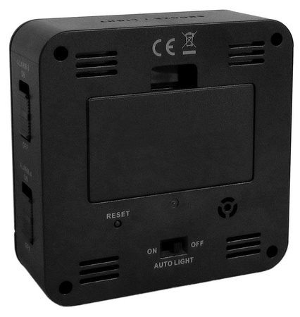 Budzik LAVVU LAR0011 Termometr Sensor Light 4 alarmy DCF77