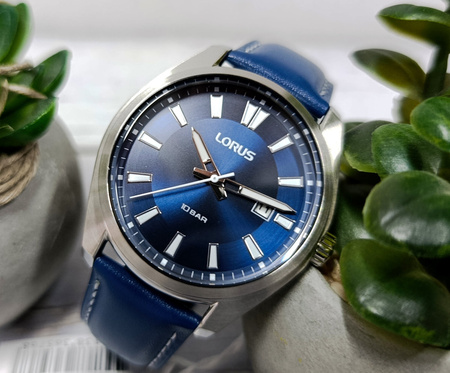 Zegarek Lorus RH923SX9 męski niebieski 40 mm