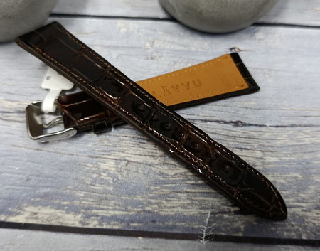 Skórzany pasek do zegarka 18 mm Lavvu CROCO OCALA LSAGC18 skóra licowa