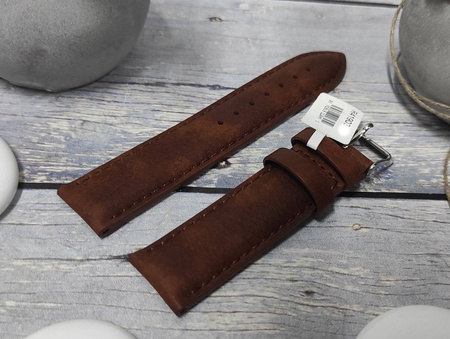 Skórzany pasek do zegarka 20 mm JVD R41903-20 brązowy