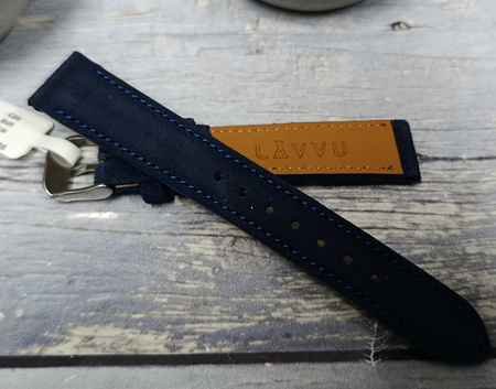 Skórzany pasek do zegarka 16 mm Lavvu SUEDE LSAEL16 skóra licowa