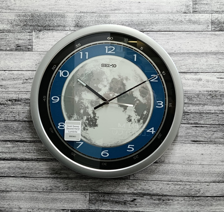 Zegar ścienny SEIKO QXA831S 40 cm świecący księżyc