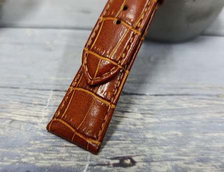 Pasek do zegarka Orient Bambino UL002016P0 21 mm brązowy