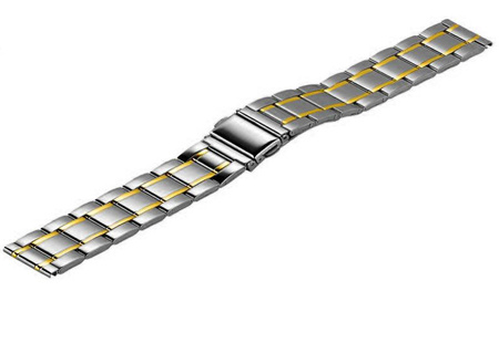 Bransoleta stalowa do zegarka 18 mm Connect M1-18 SV-GD dwukolorowa prosta