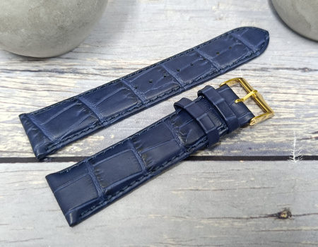 Pasek do zegarka Atlantic Super De Luxe 64751 22 mm granatowy
