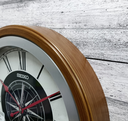 Zegar ścienny SEIKO QXA844B 35 cm róża wiatrów