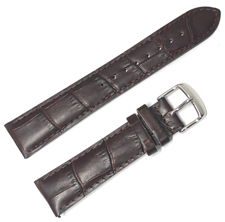 Skórzany pasek do zegarka Casio EFR-527 brązowy 20 mm