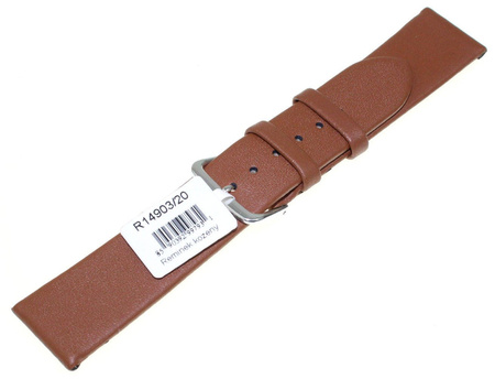Skórzany pasek do zegarka 20 mm JVD R14903-20