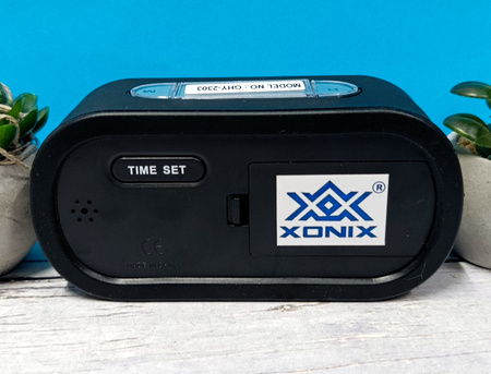Budzik Xonix GHY-2303 czarny silikonowy 14 cm
