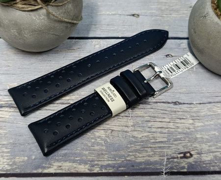 Skórzany pasek do zegarka 22 mm Morellato A01X6171237062CR22 granatowy wodoodporny