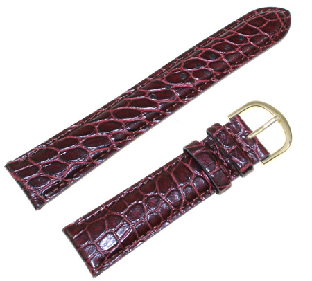 Skórzany pasek do zegarka Casio MTP-1188Q bordowy 20 mm