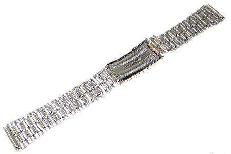 Bransoleta stalowa bicolor do zegarka 18 mm JVD KT 050-18