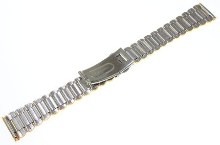 Bransoleta stalowa bicolor do zegarka 20 mm JVD KT 053-20