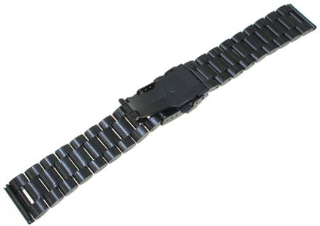 Bransoleta stalowa do zegarka 22 mm GD016.22 czarna masywna