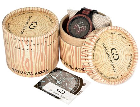 Drewniany zegarek Giacomo Design GD08702