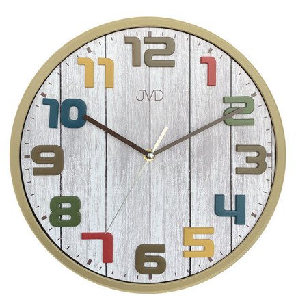 Zegar ścienny JVD HA51.1 Kolorowy, cichy