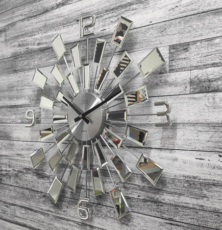 Zegar ścienny JVD HT100.1 z lusterkami, średnica 49 cm