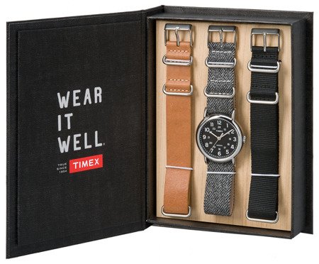Zegarek Timex TWG012400 Weekender Indiglo Gift Box Set
